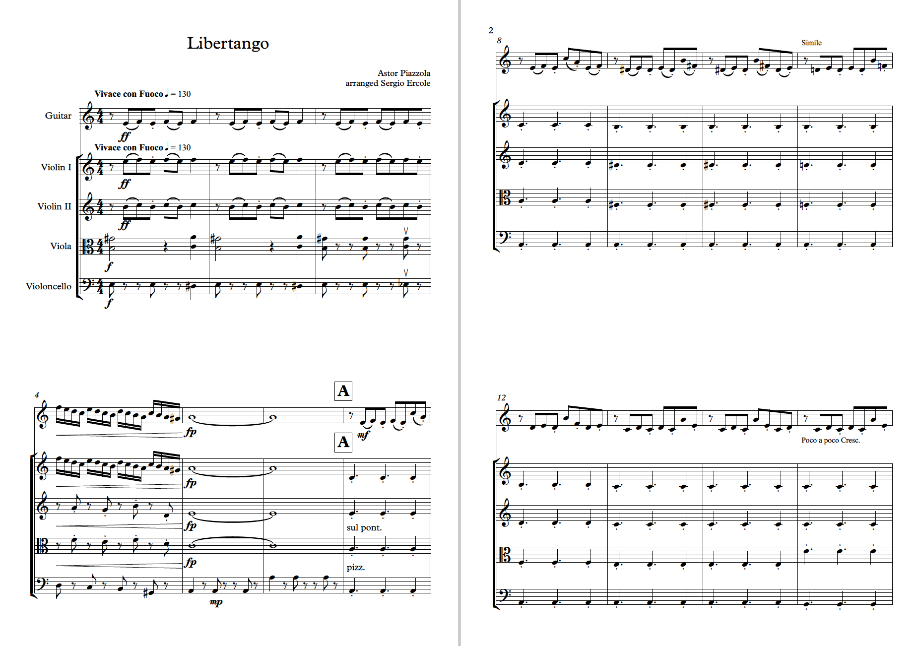 Libertango for Guitar and Strings quantity. 