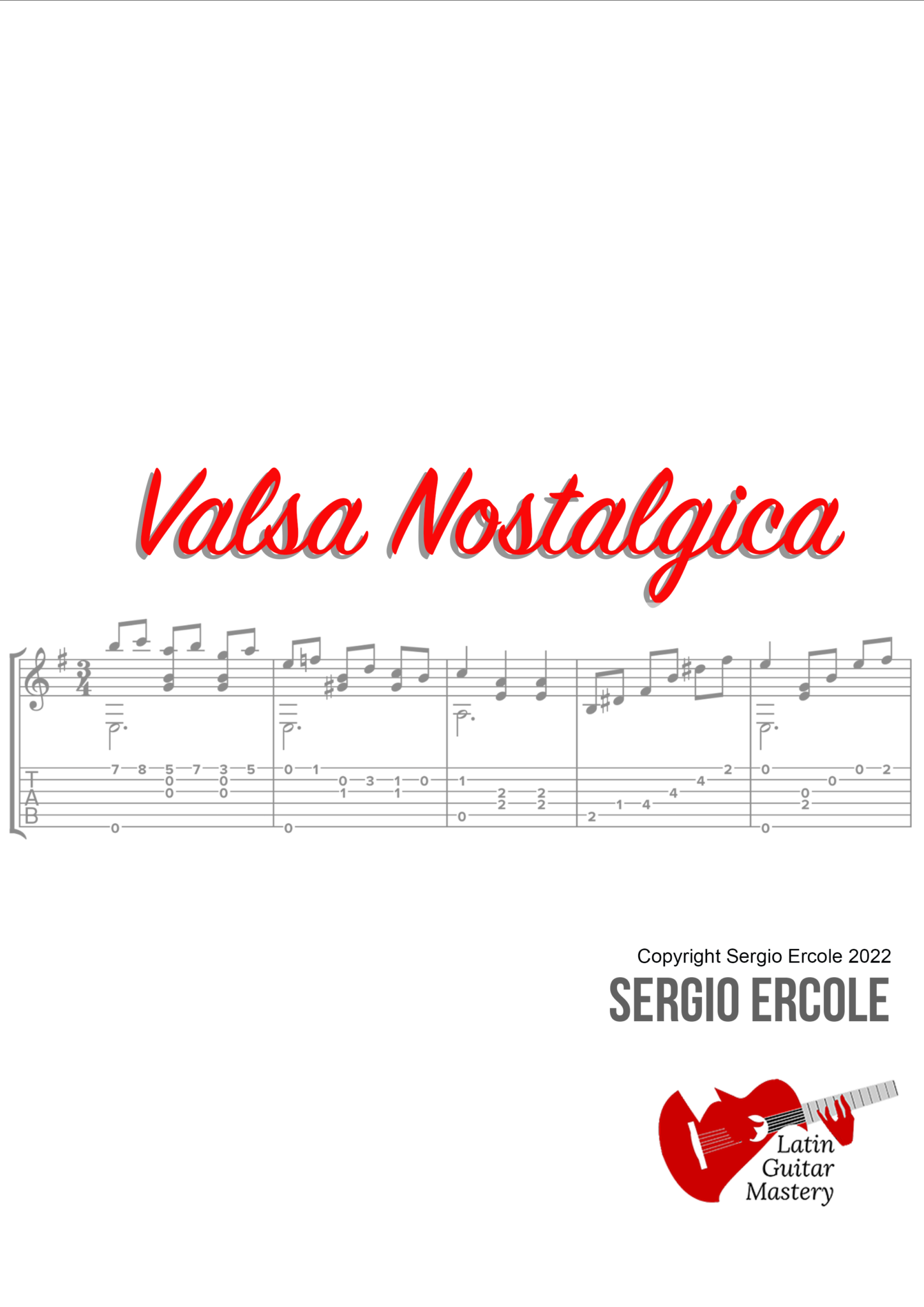 Valsa Nostalgica Latin Guitar Mastery