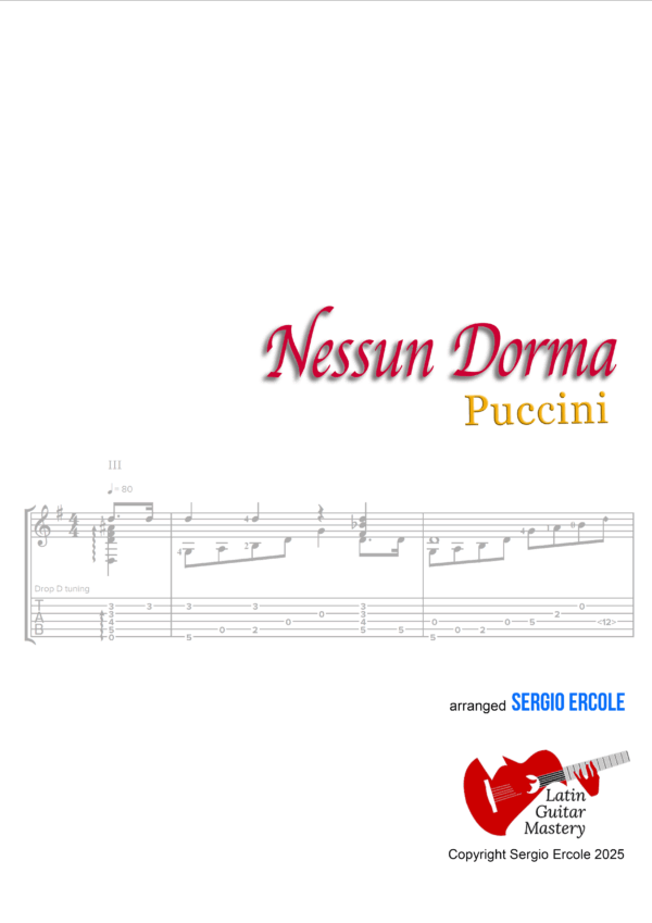 Nessun Dorma For Guitar